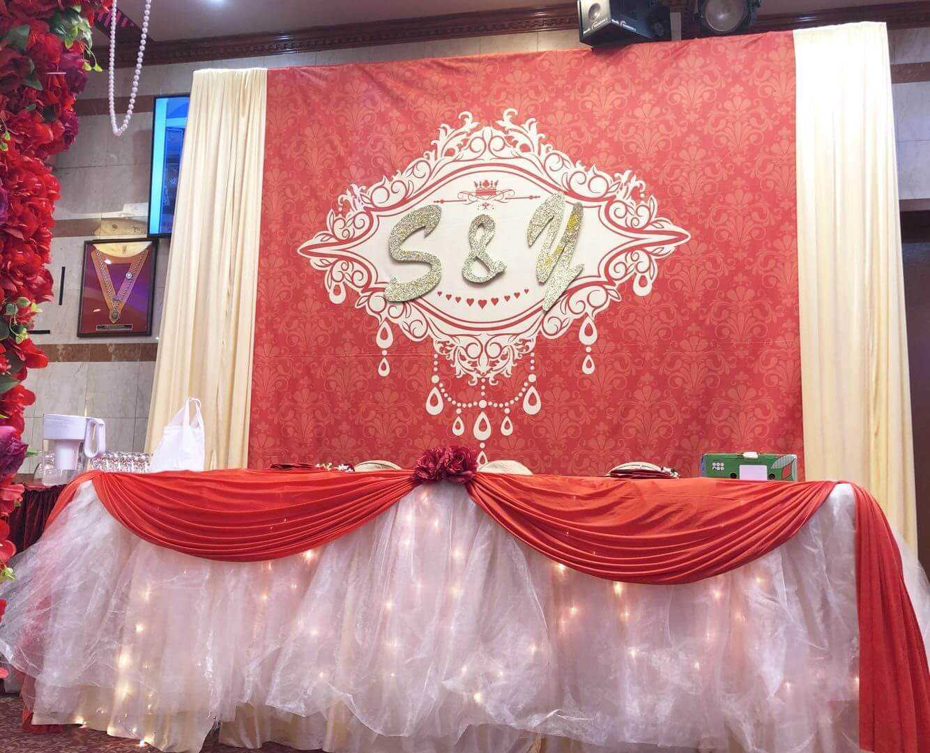 Wedding stage set