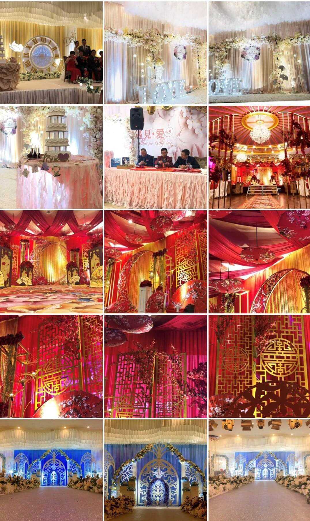Wedding stage set