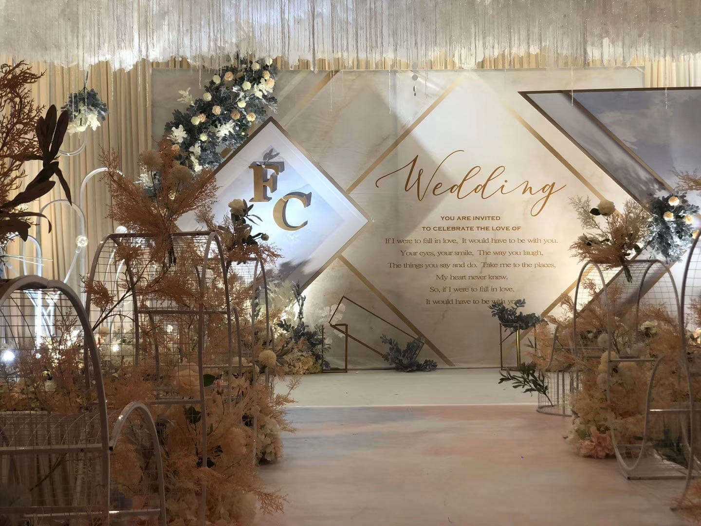 Wedding stage set