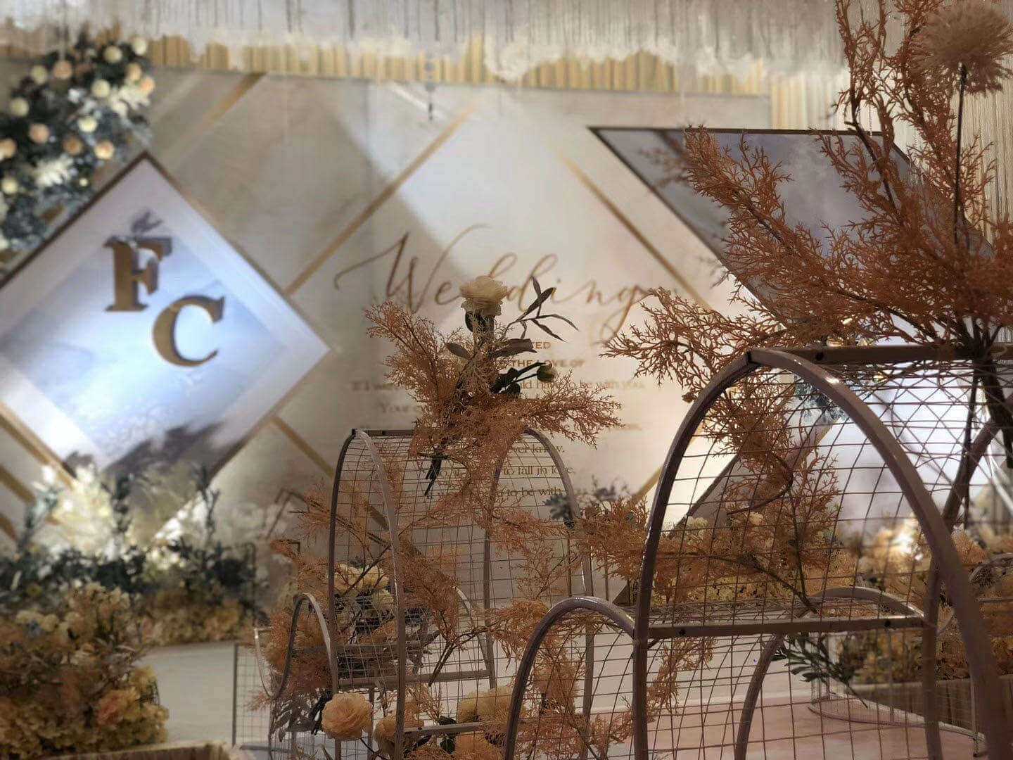 Wedding stage set