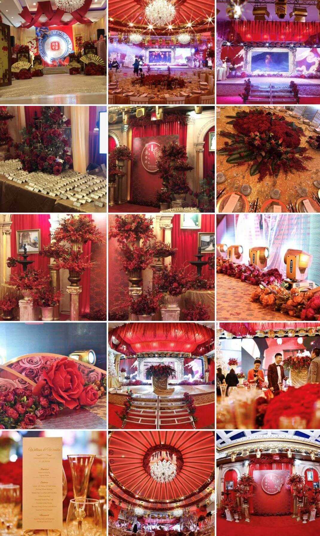 Wedding stage set
